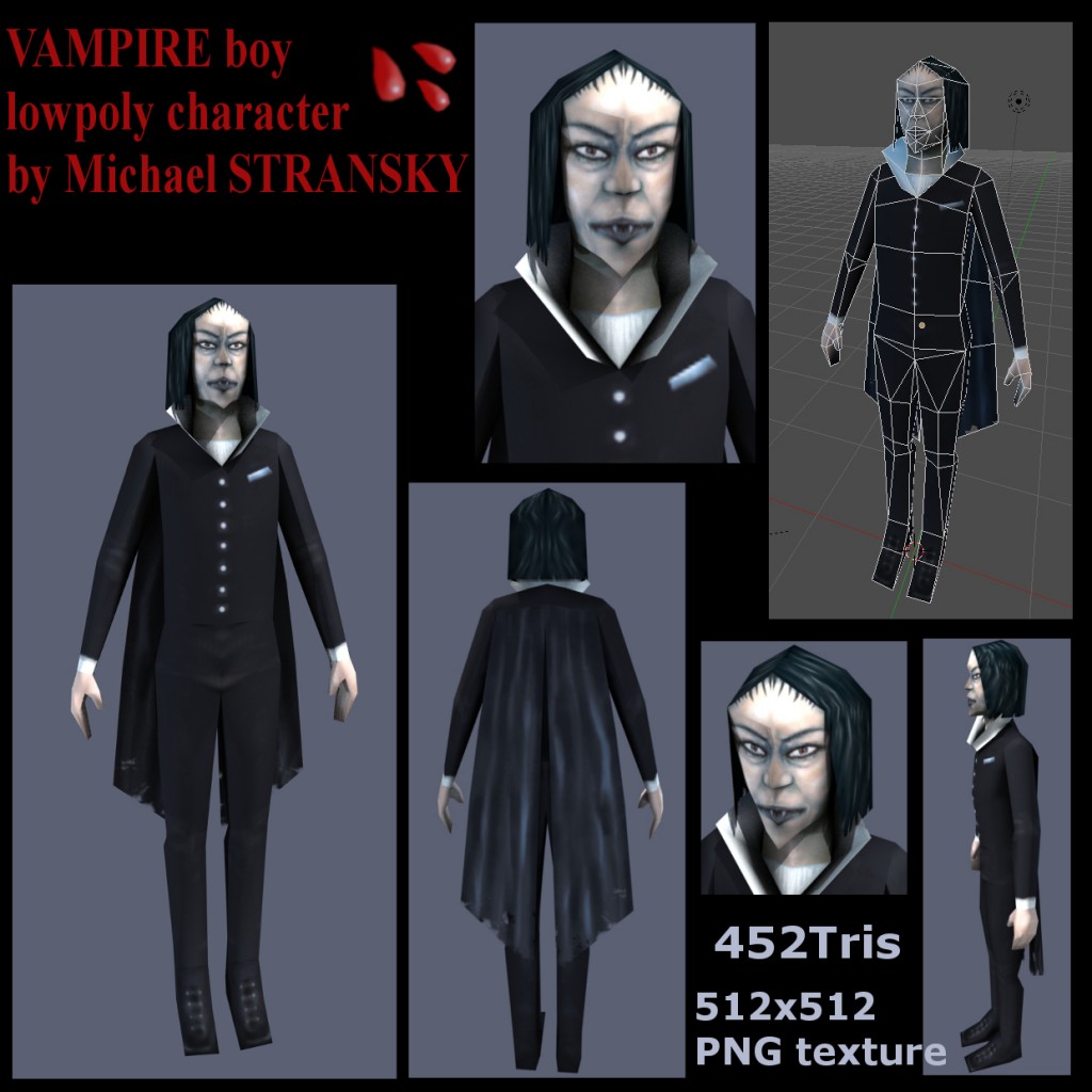 Vampire lowpoly preview image 1